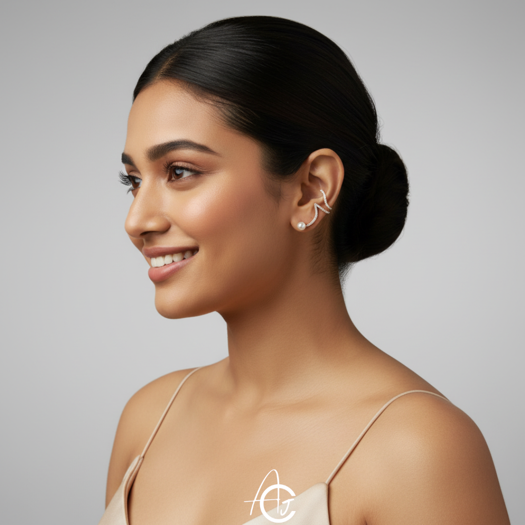 Bling Pearl Earcuffs
