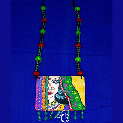 Statement Necklace, Handpainted : Handmade