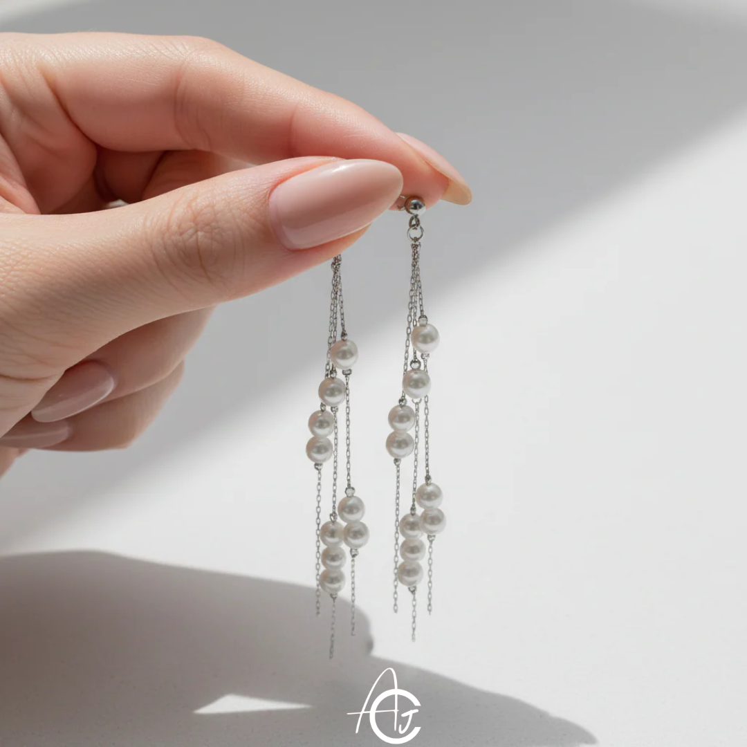 Pearl Chain Earrings