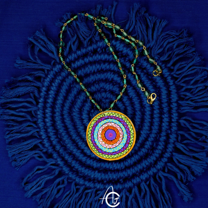 Statement Necklace, Handpainted : Handmade