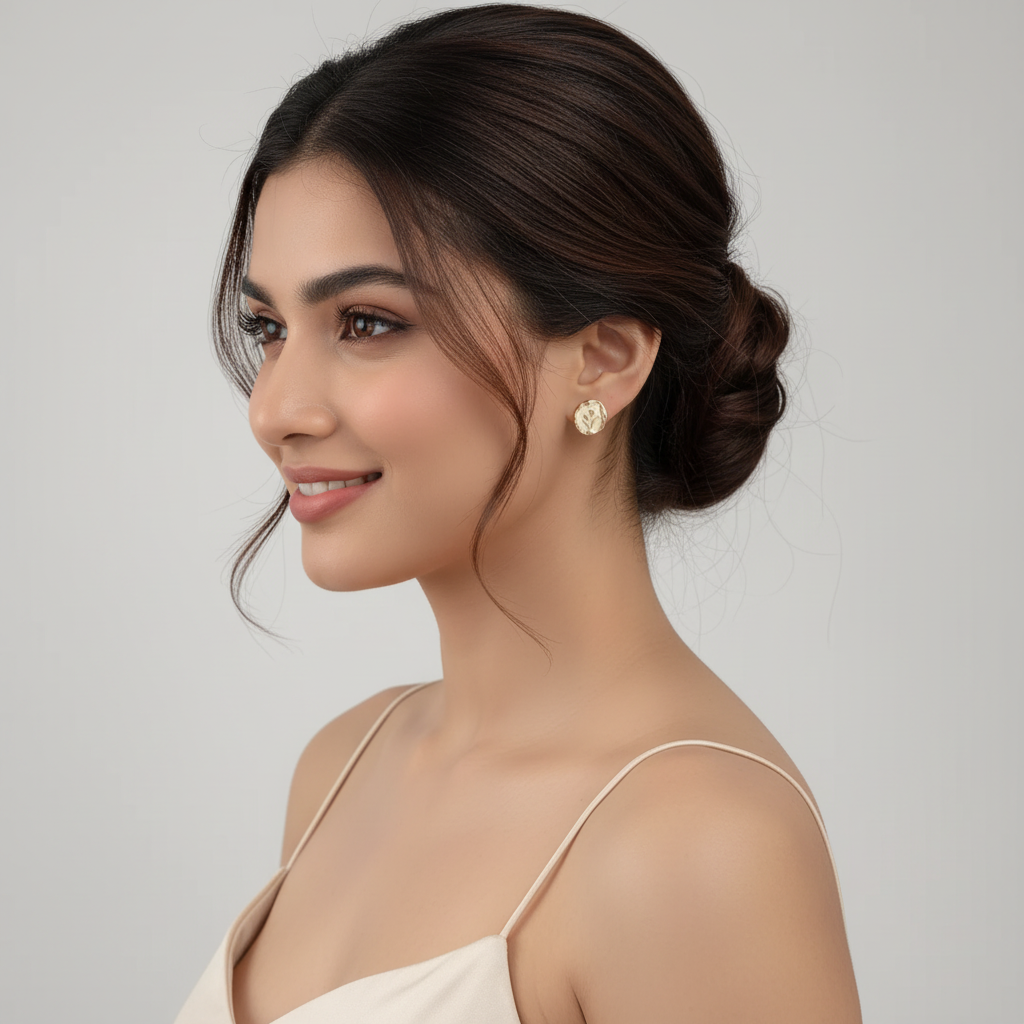 Daisy Stud White Earrings