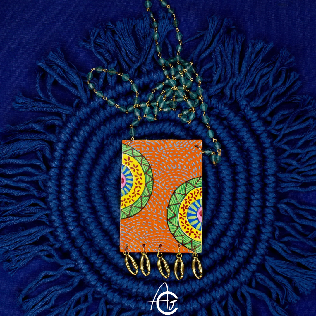 Statement Necklace, Handpainted : Handmade
