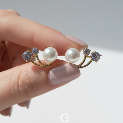 Bling Pearl Earrings