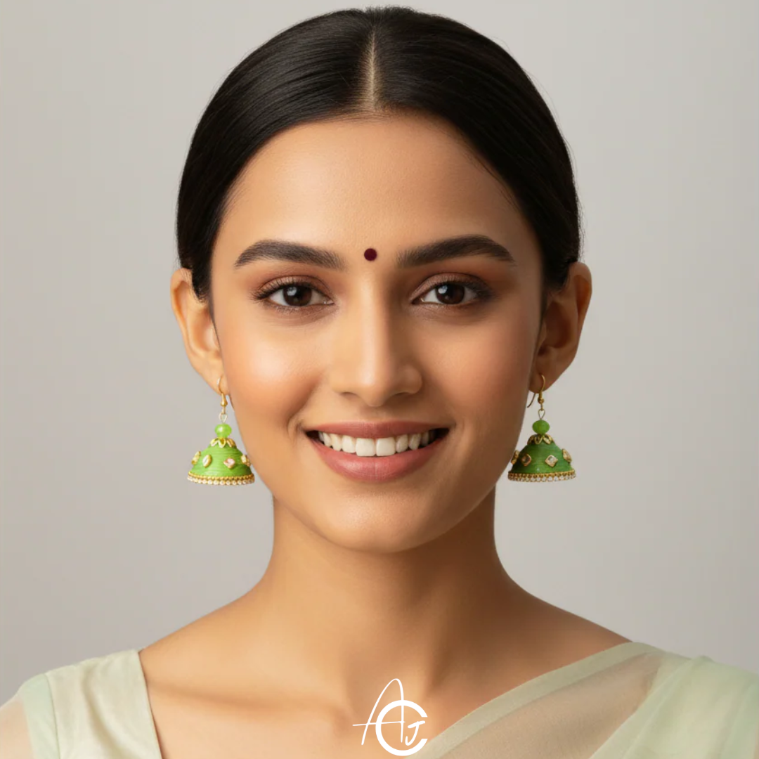 Statement Jhumka Earrings : Handmade