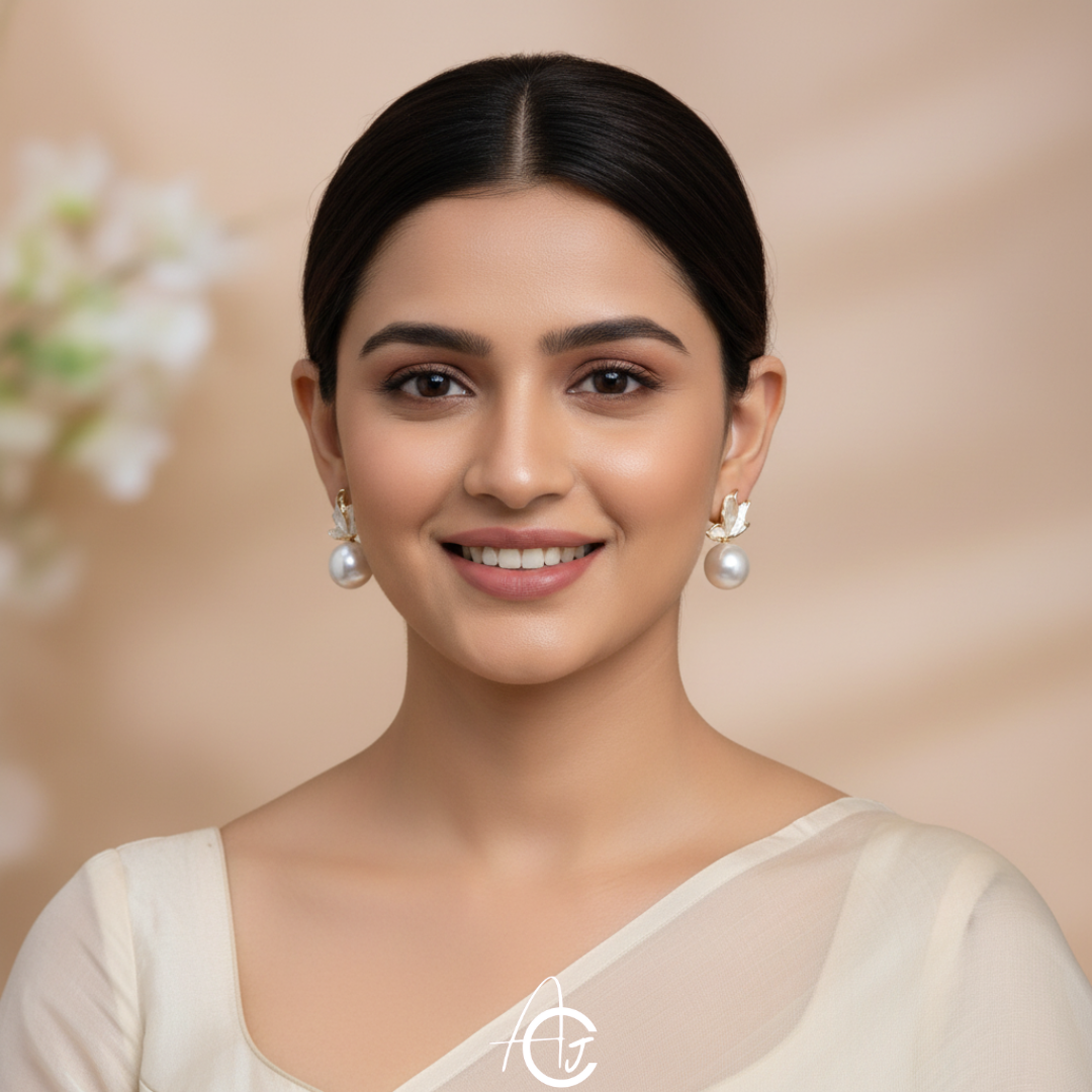 Butterfly Pearl Earrings