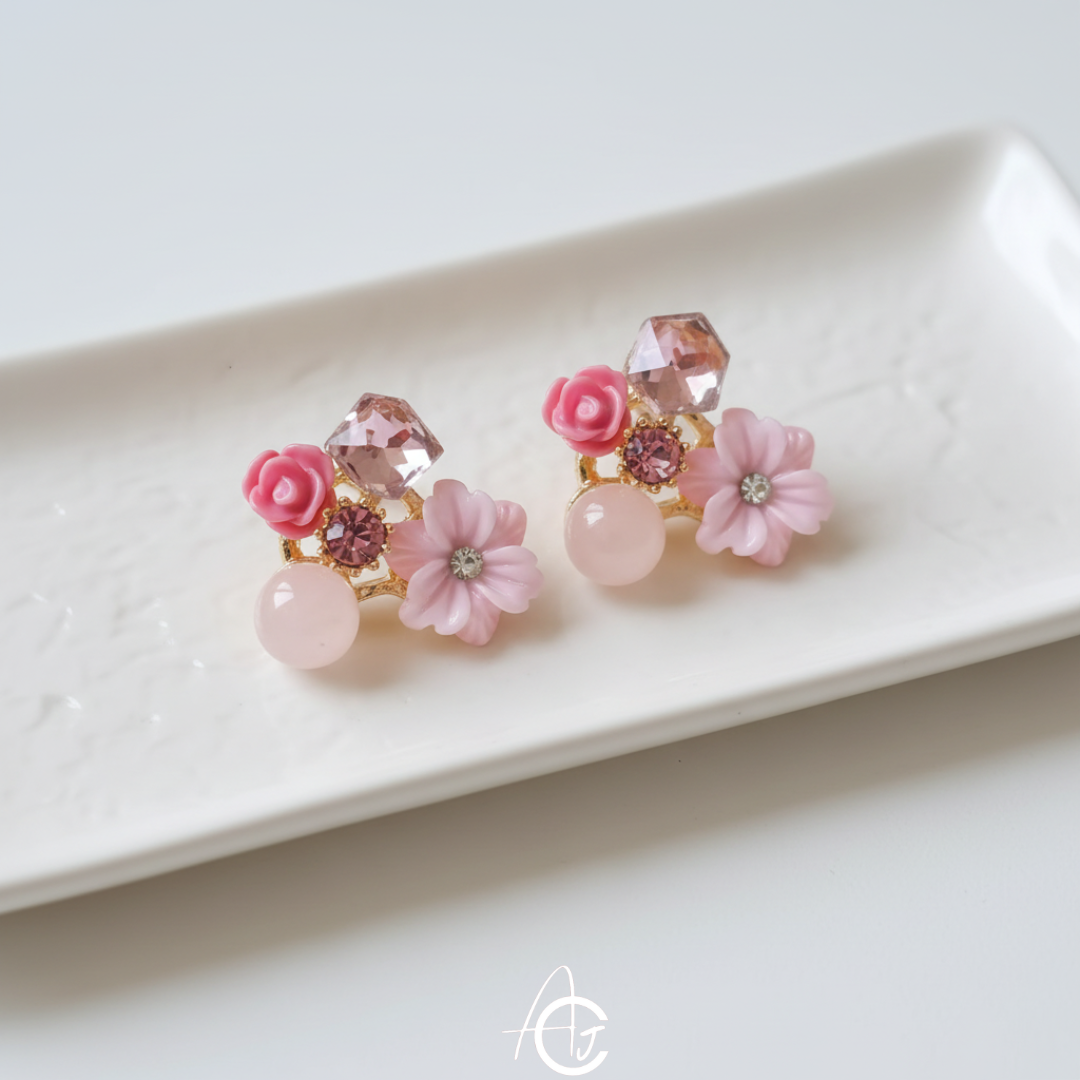 Flower Pink Earrings