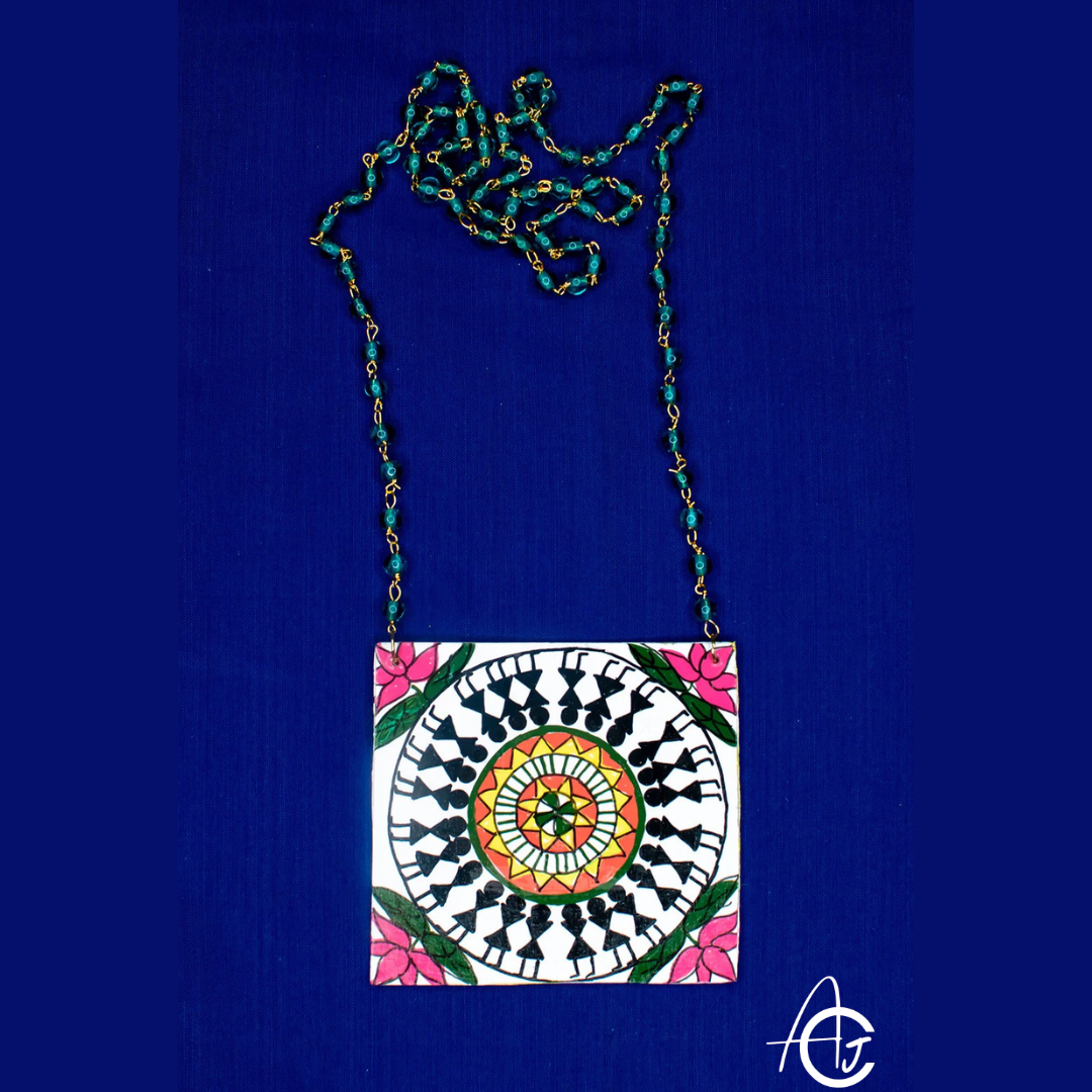 Statement Necklace, Handpainted : Handmade