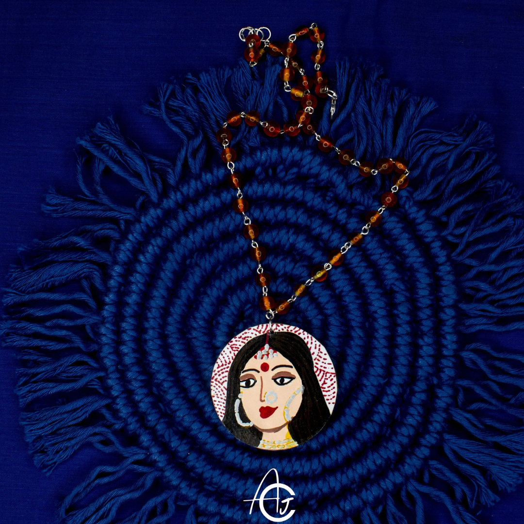 Statement Necklace, Handpainted : Handmade