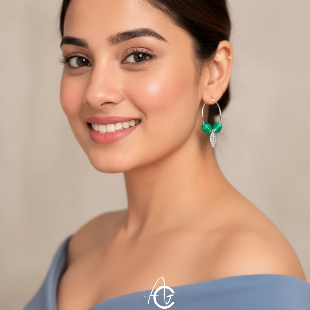 Statement Earrings, Handpainted : Handmade