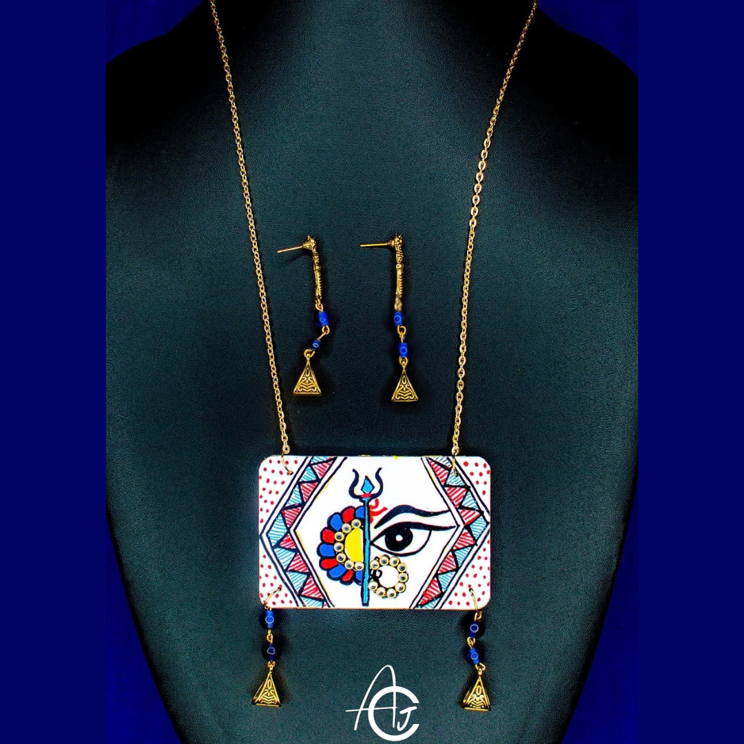 Statement Necklace Set, Handpainted : Handmade