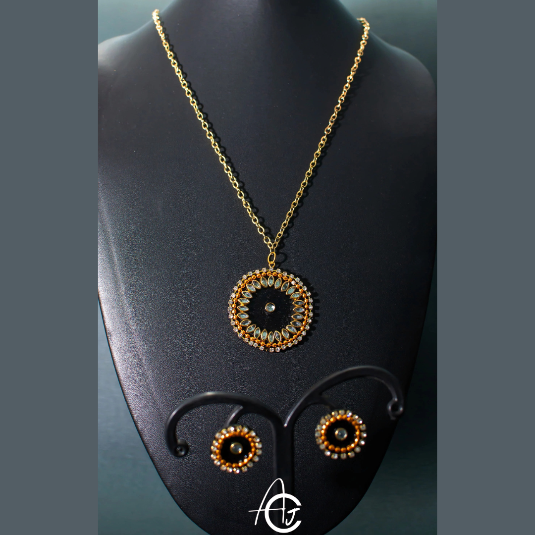 Statement Necklace Set, Handpainted : Handmade