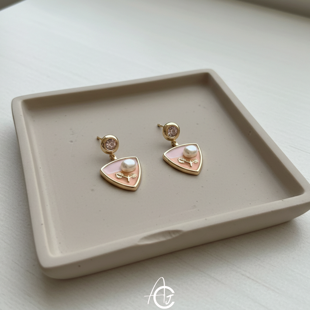 Daisy Studs Pink Earring