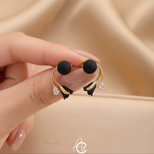 Pearl And Flower Earrings