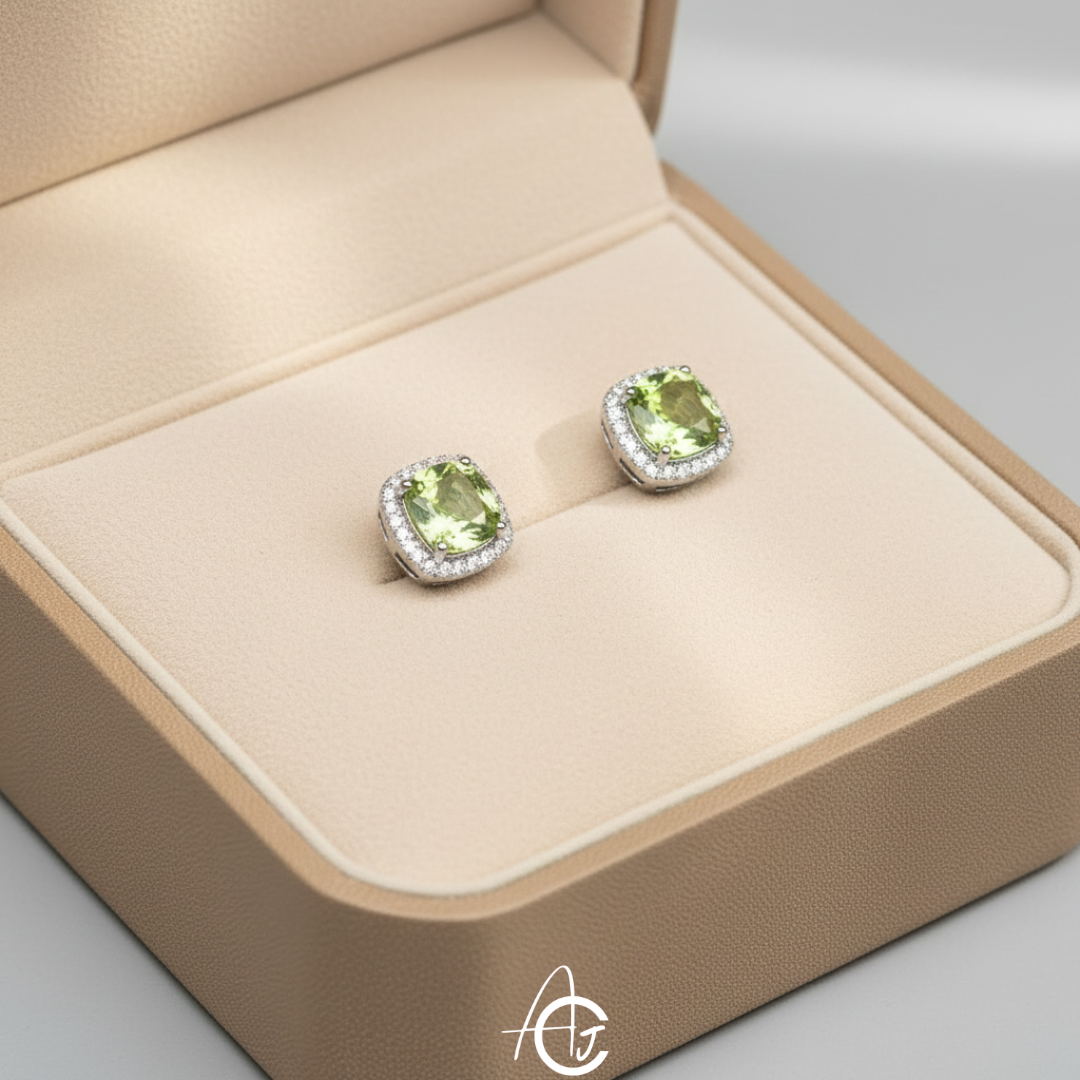Dazzling Beauty Green Earrings