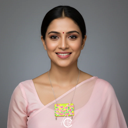 Statement Necklace, Handpainted : Handmade