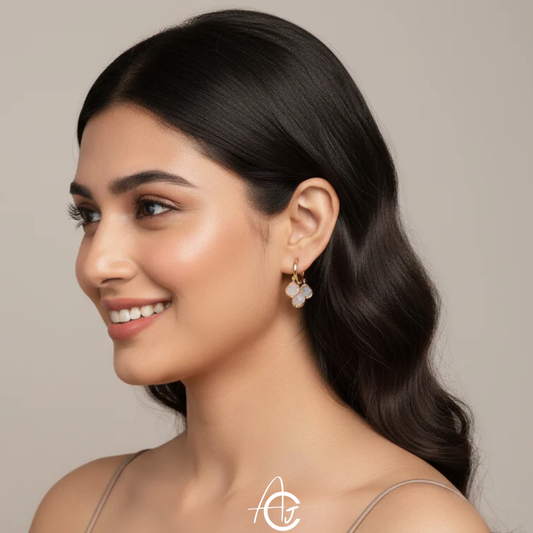 Pretty Crystal Hoop Earrings