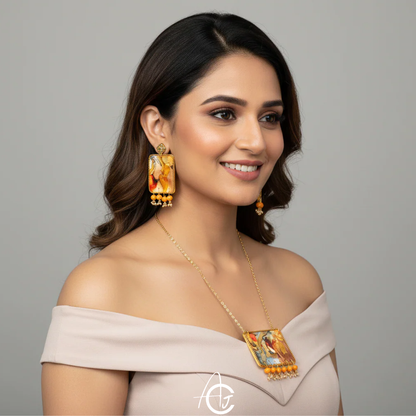 Fluid Necklace set : Handmade