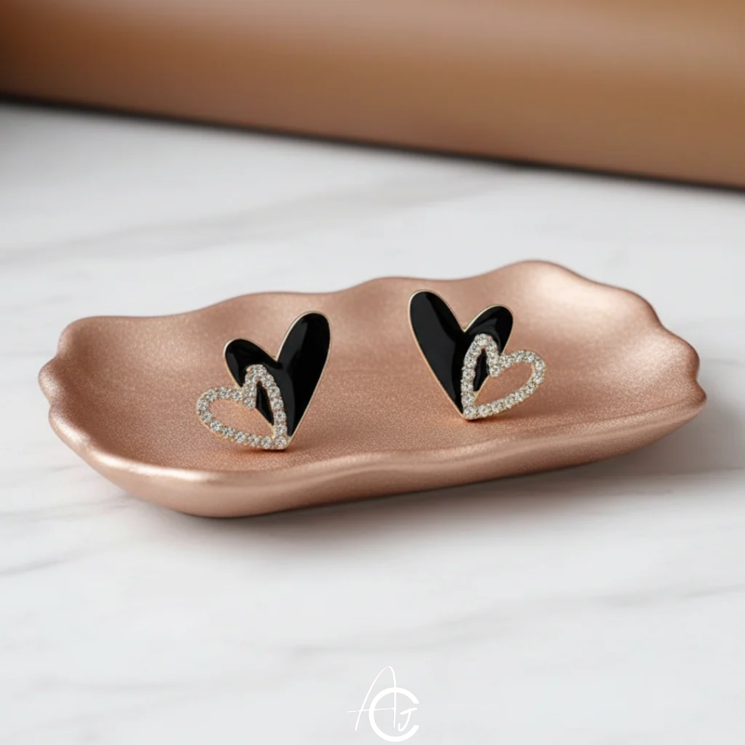 Bling Heart Earrings