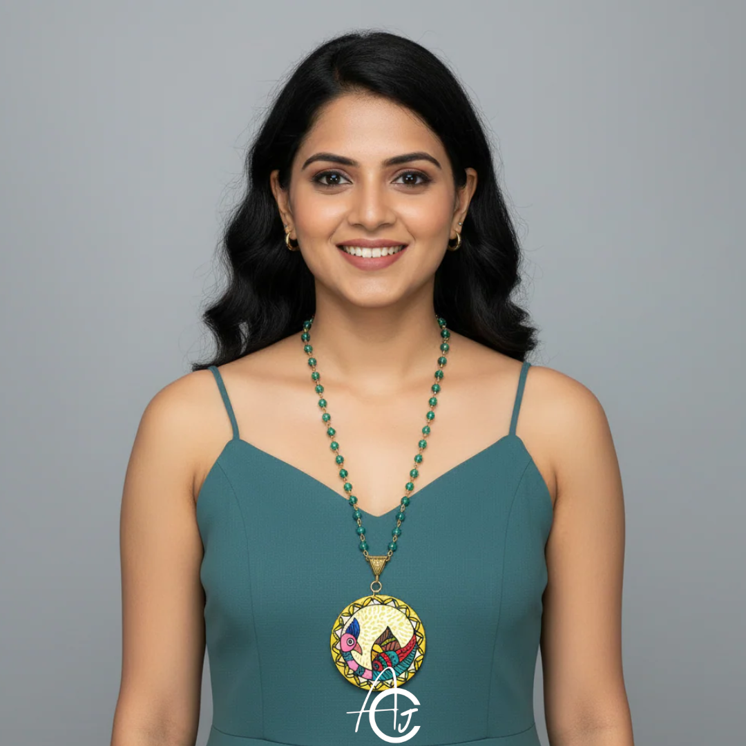 Statement Necklace, Handpainted : Handmade