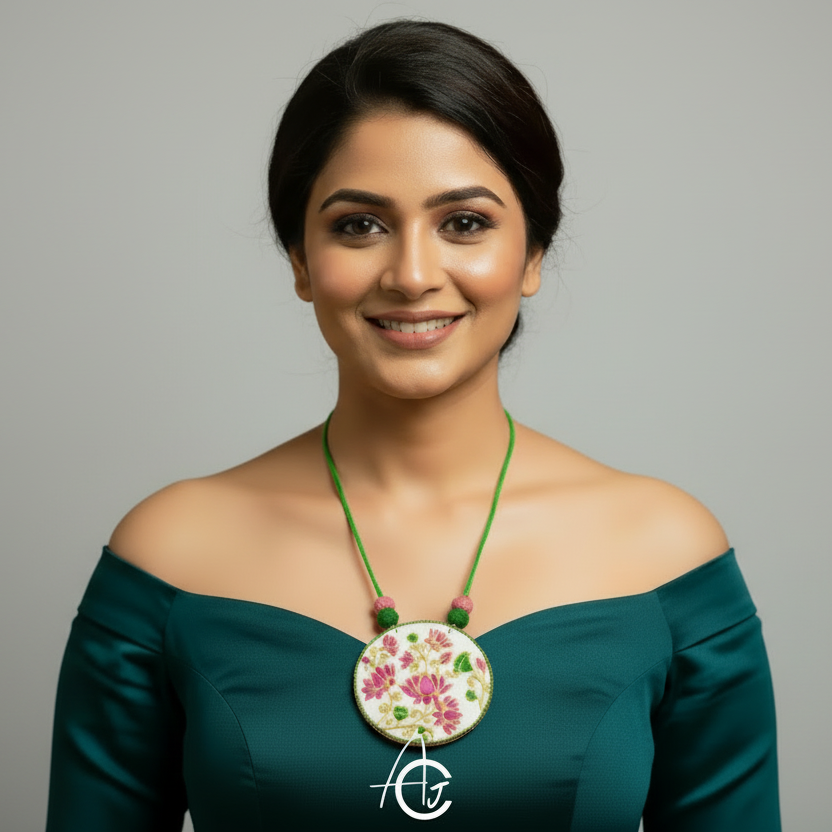 Statement Necklace, Handpainted : Handmade