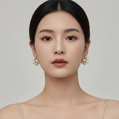 Pretty Pearl Hoop Earrings