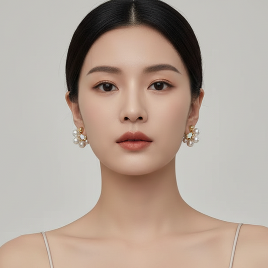 Pretty Pearl Hoop Earrings