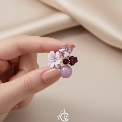 Flower Purple Earrings