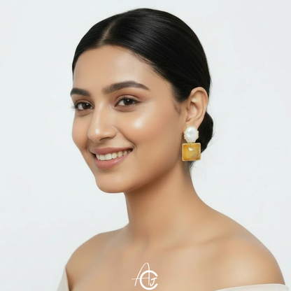 Semi Precious Stone Earrings