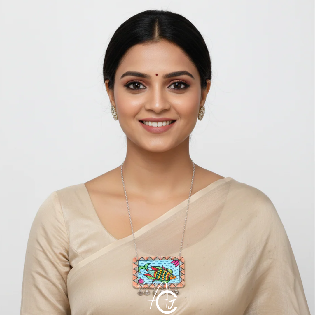 Statement Necklace, Handpainted : Handmade