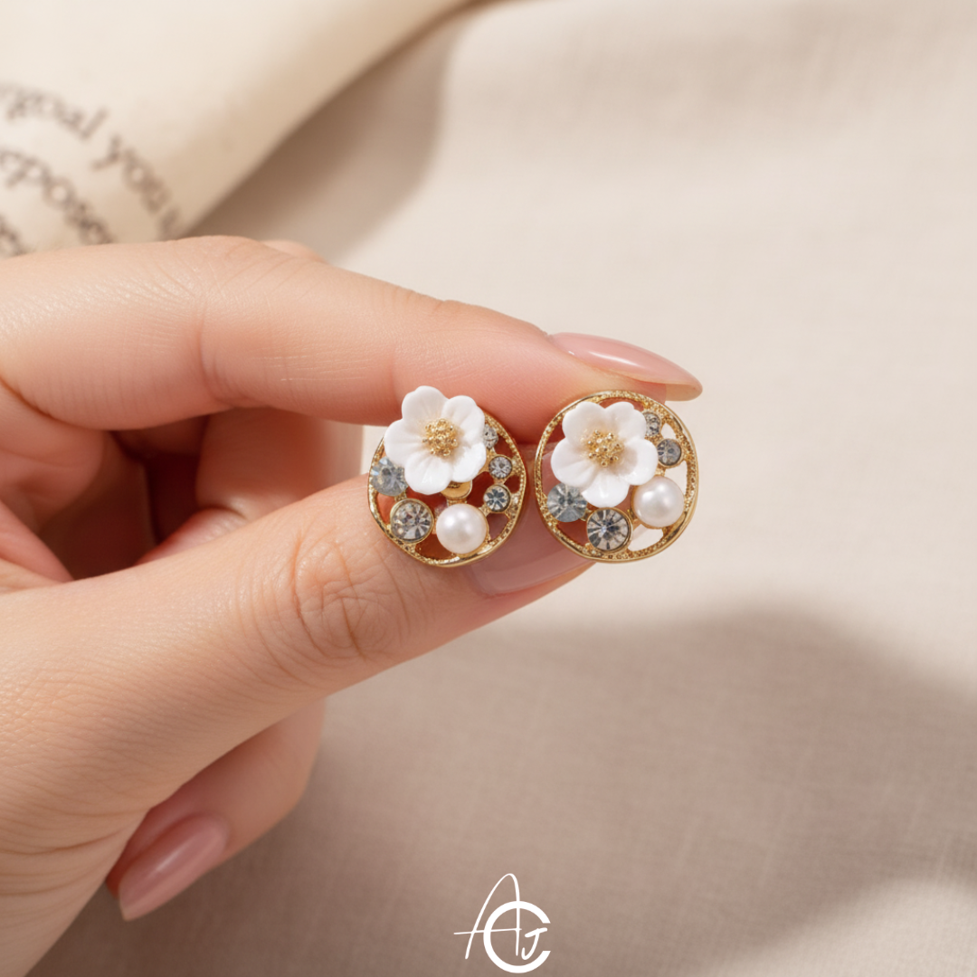 Bling Daisy Earrings