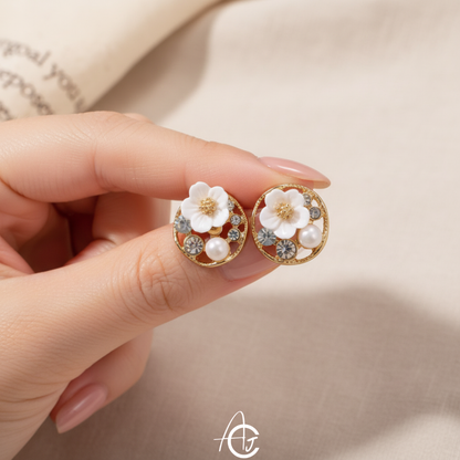 Bling Daisy Earrings