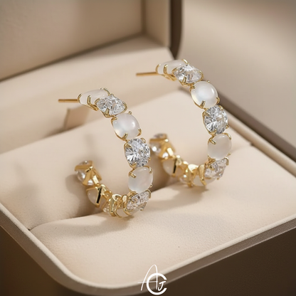 Crystal Statement Hoop Earrings