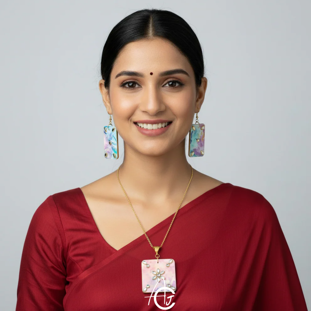 Fluid Necklace Set : Handmade