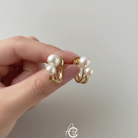 Bling Pearl Earrings
