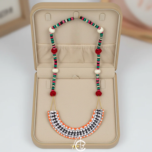 Statement Necklace, Handpainted : Handmade