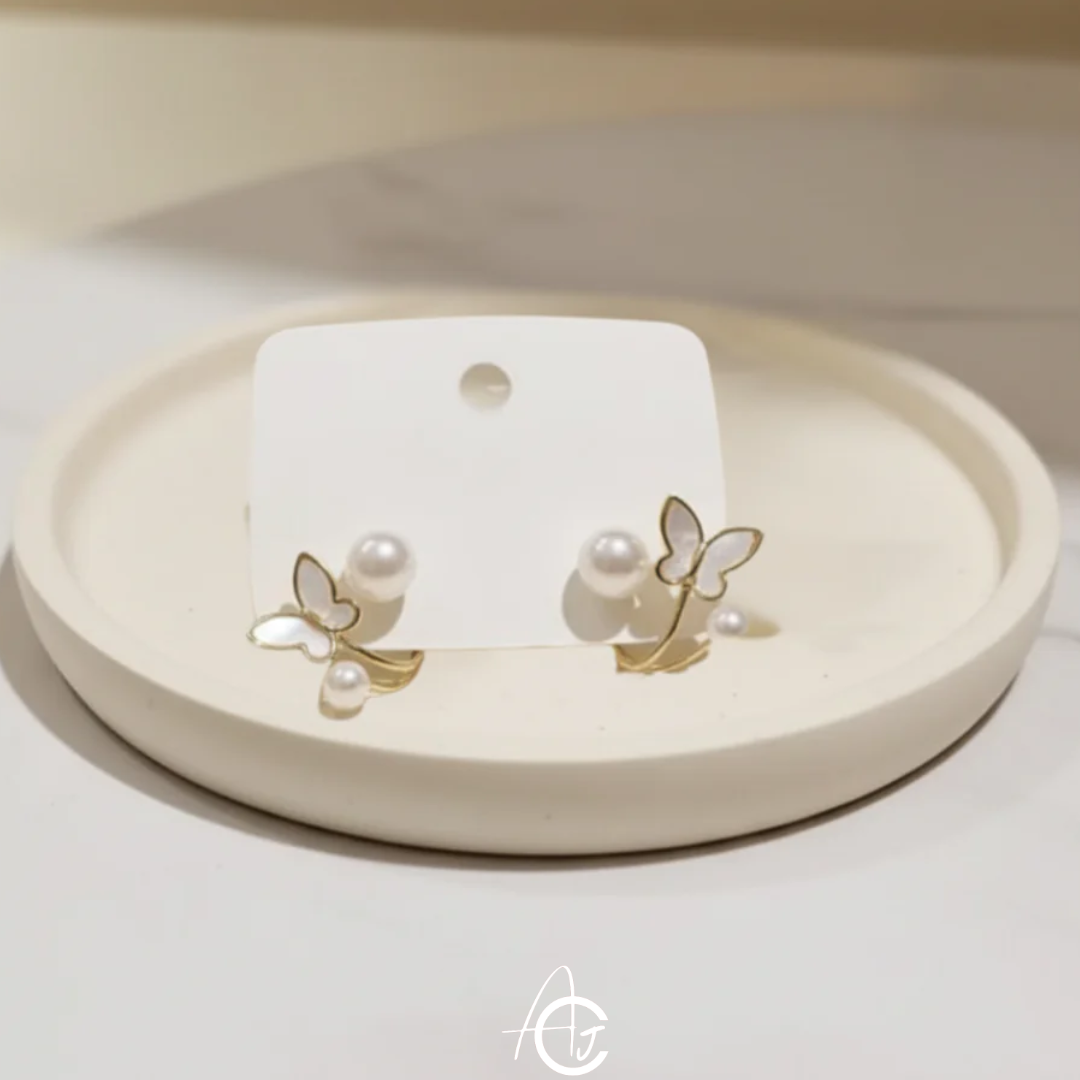 Butterfly Pearl Earrings