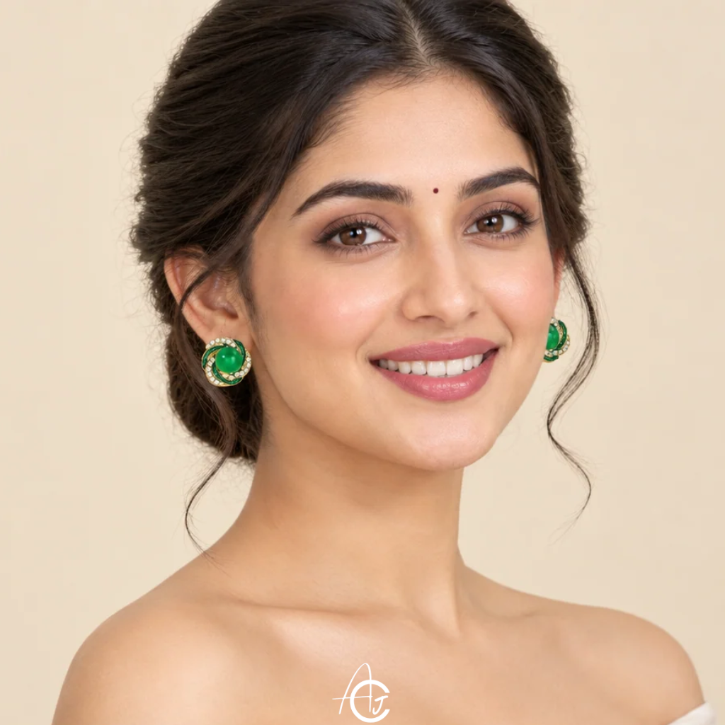 Bling Pearl Enamel Earrings
