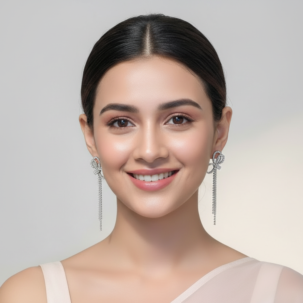 Bling Bow Statement Earrings