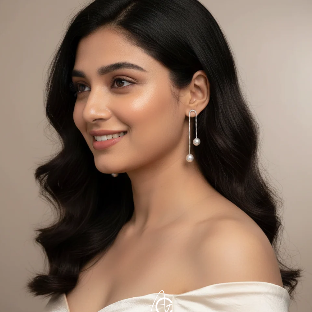 Bling Pearl Statement Earrings