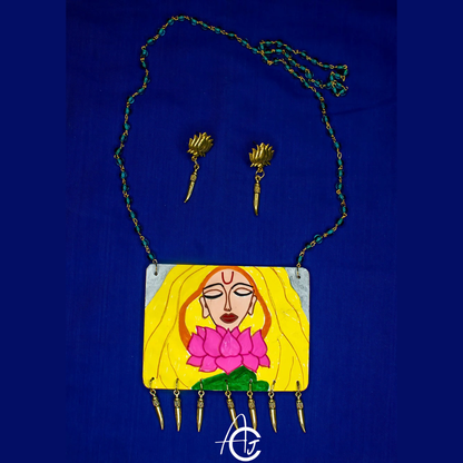 Statement Necklace Set, Handpainted : Handmade