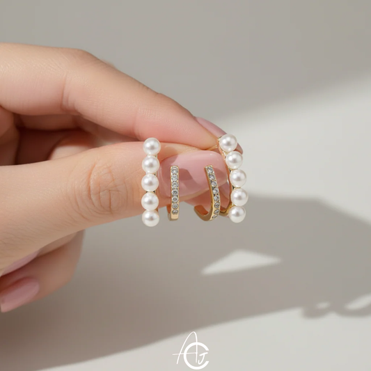 Pearl Bling Earrings