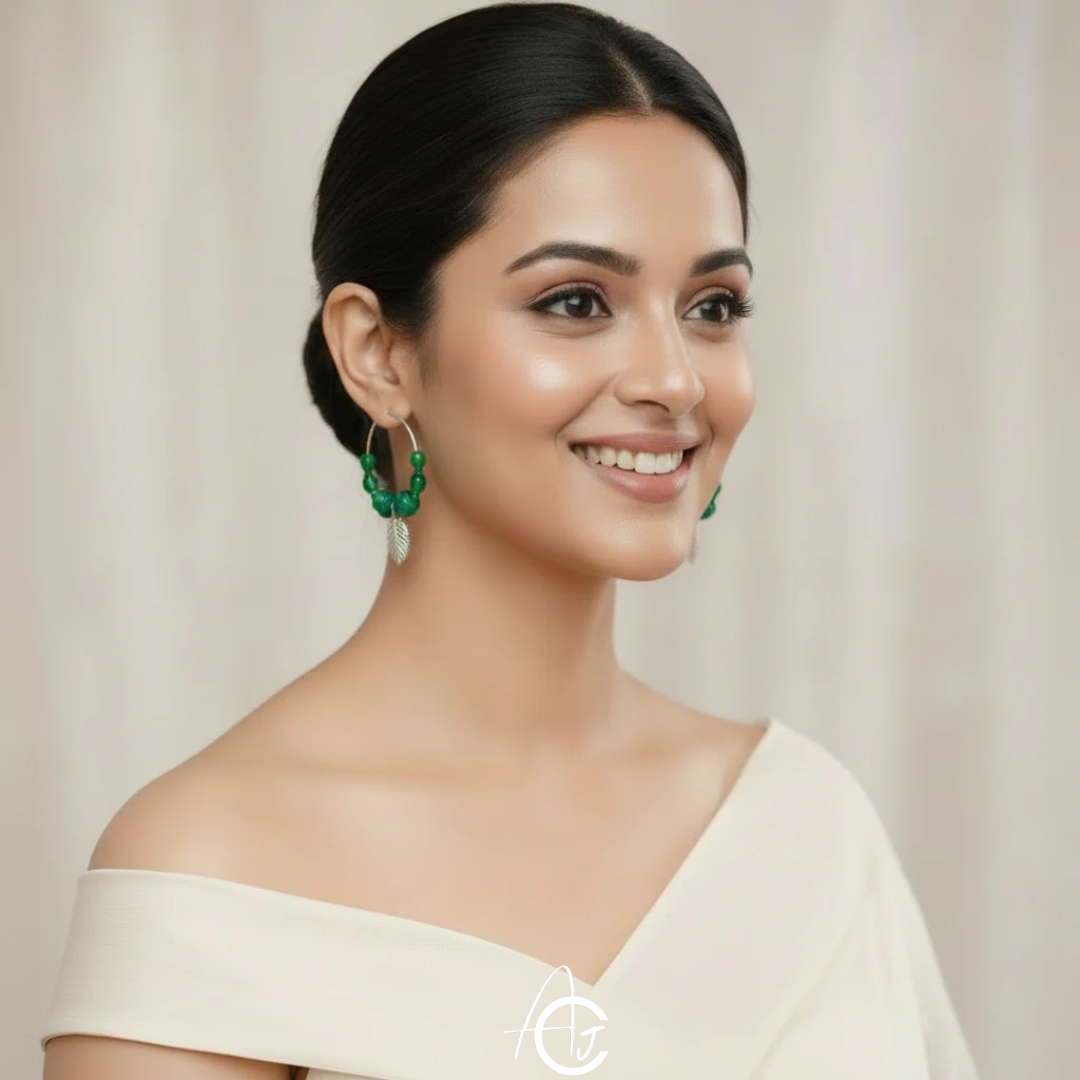 Statement Earrings, Handpainted : Handmade