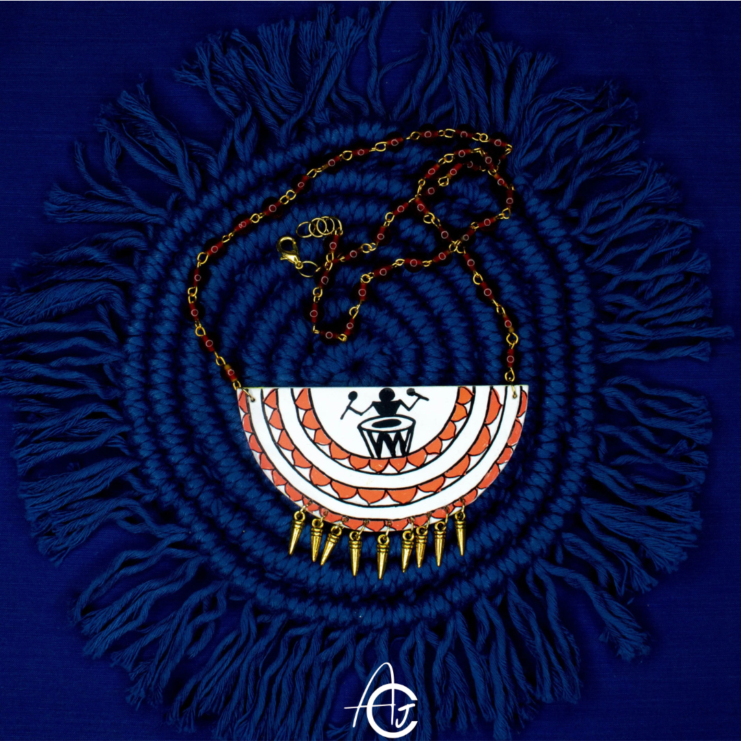 Statement Necklace, Handpainted : Handmade