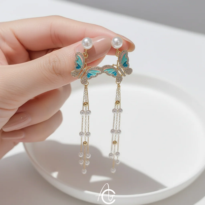 Butterfly Long Chain Earrings