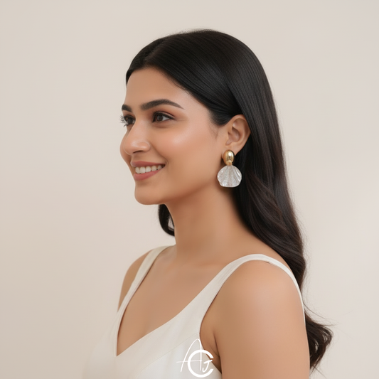 Drop Dual Tone Earrings