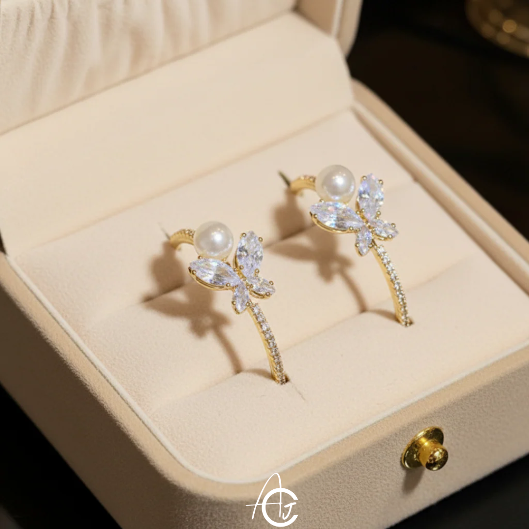 Crystal Butterfly Earrings