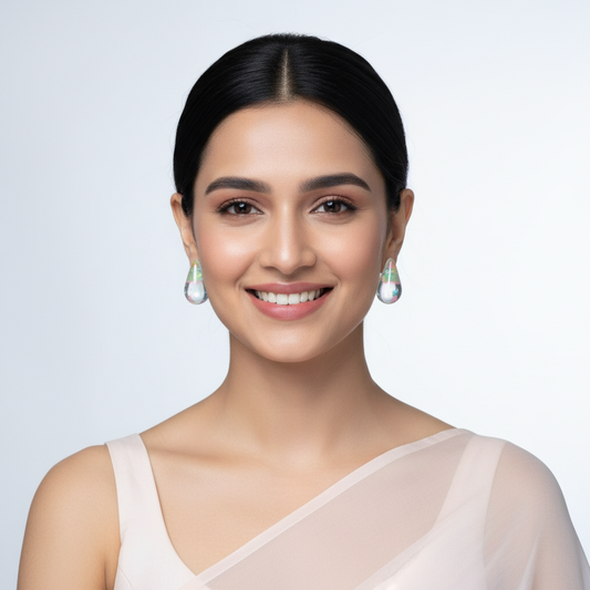 Tear Drop Rainbow Stud Earrings