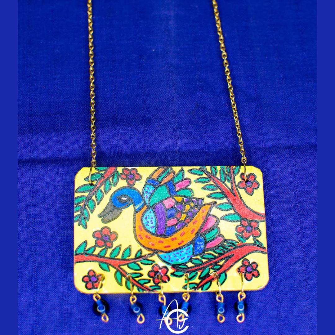 Statement Necklace, Handpainted : Handmade