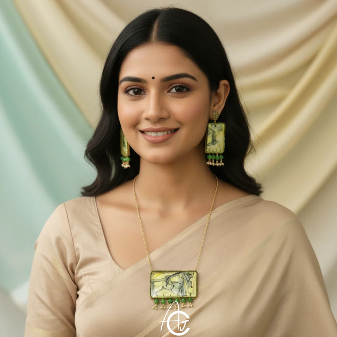 Fluid Necklace set : Handmade