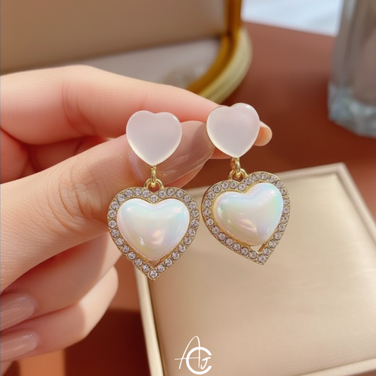 Statement Heart Drop Earrings